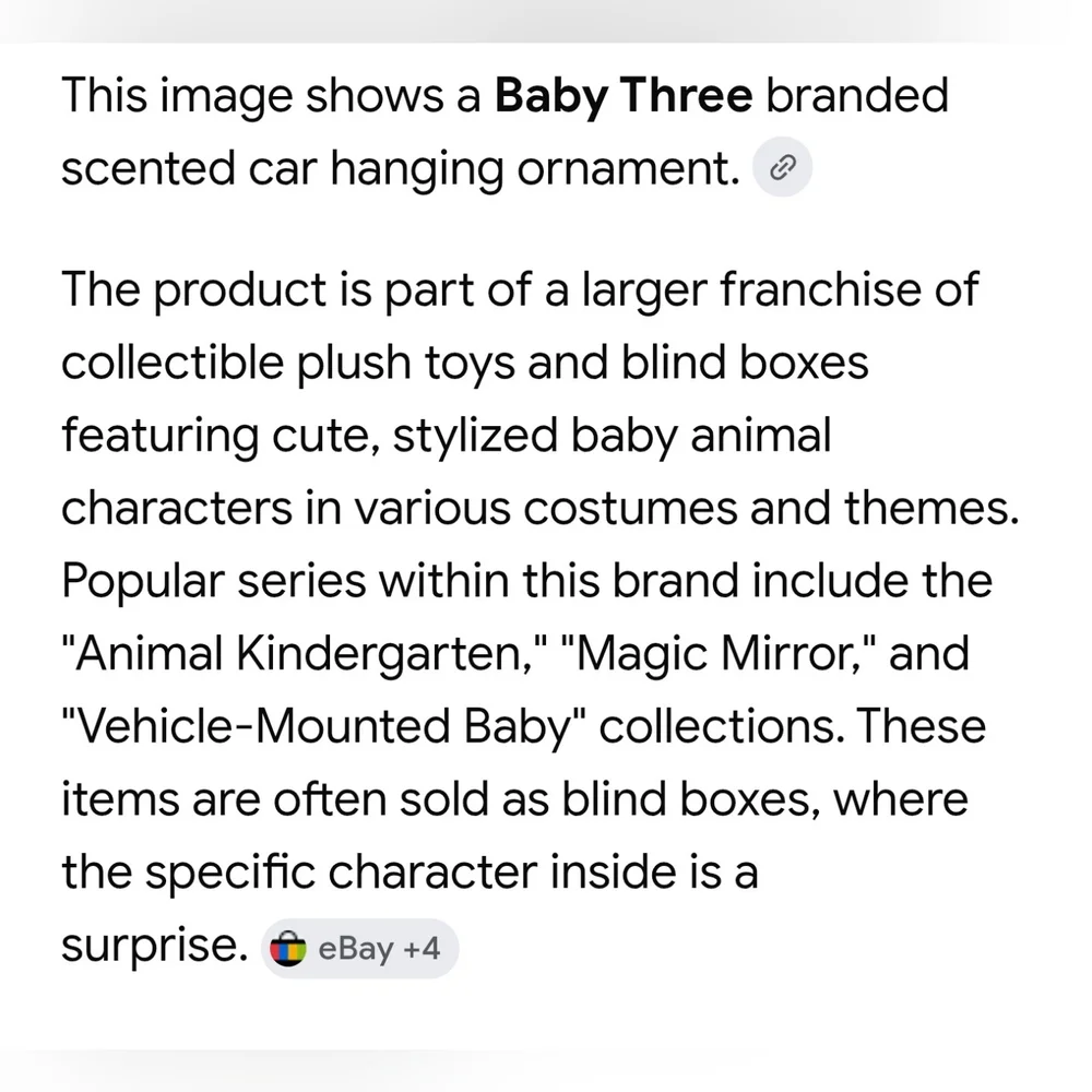 Southeast Asian Scented Car Hanging Ornament - Baby Three